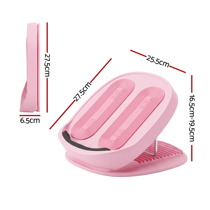 Everfit Slant Balance Board, 14-Level Adjustable Incline Calf Stretcher Pink