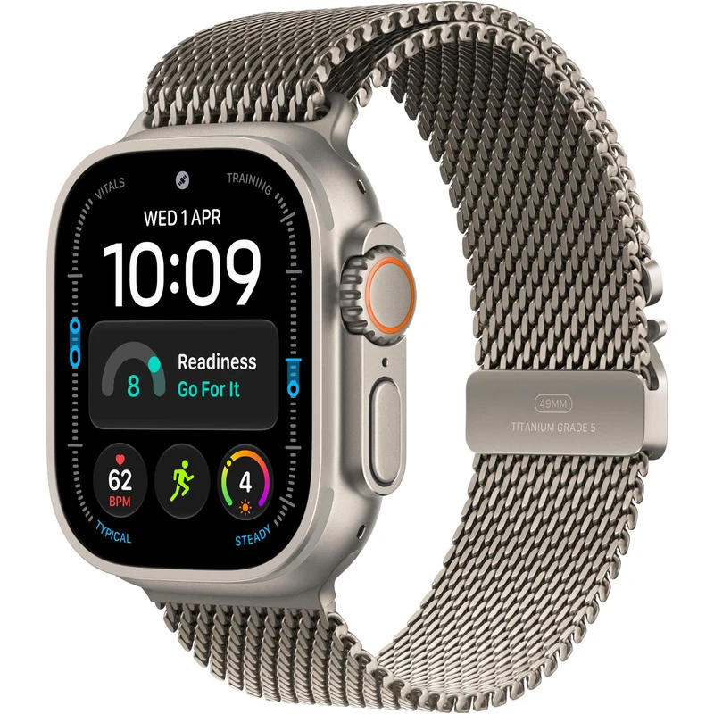 Apple Watch Ultra 4 49mm Natural Titanium Case GPS + Cellular Natural Titanium Milanese Loop (S)