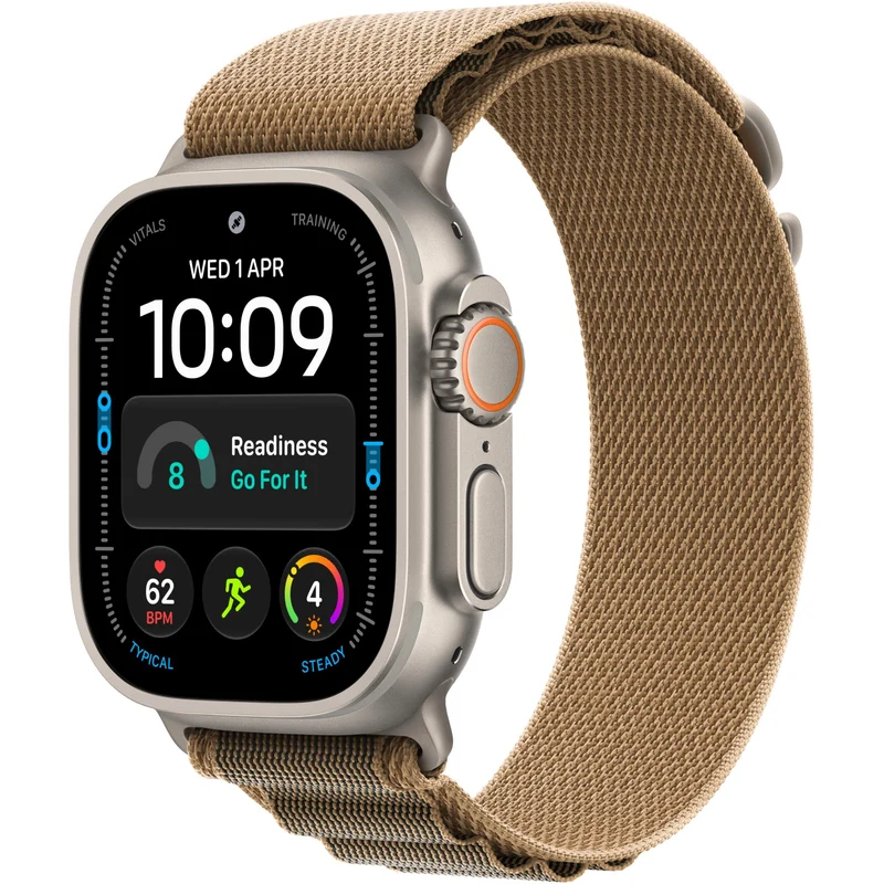 Apple Watch Ultra 4 49mm Natural Titanium Case GPS + Cellular Alpine Loop (M) [Desert]
