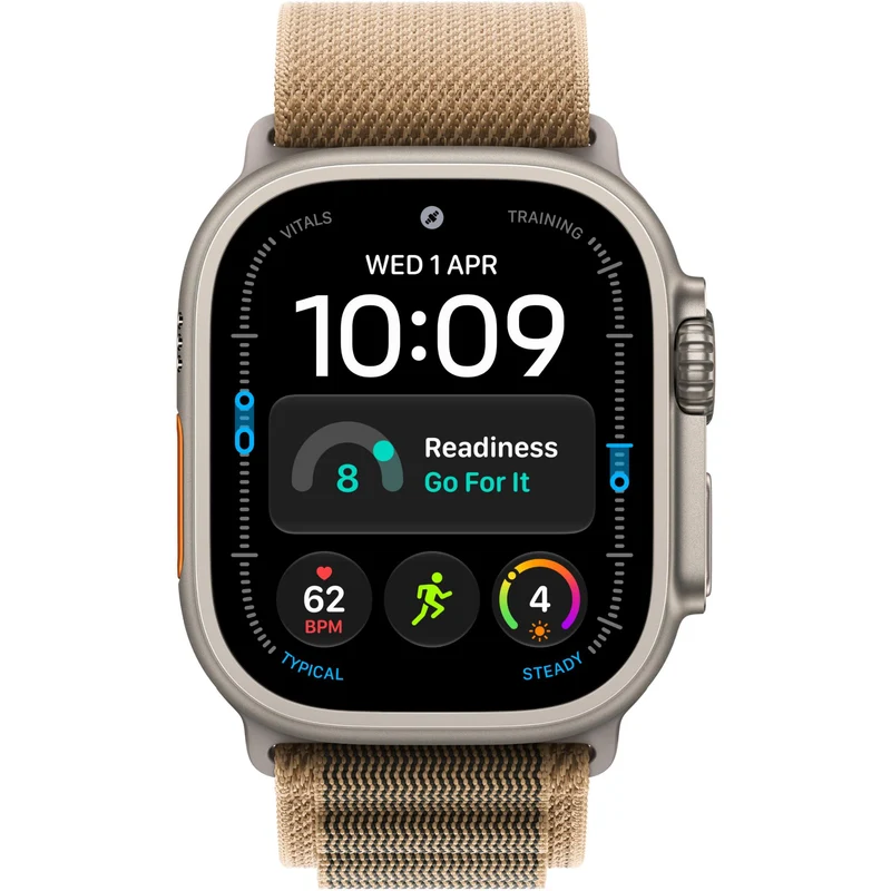 Apple Watch Ultra 4 49mm Natural Titanium Case GPS + Cellular Alpine Loop (M) [Desert]