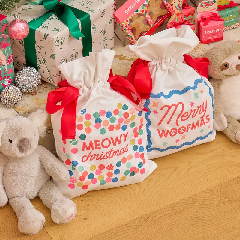 Annabel Trends Santa Sack Christmas Holiday Gift Bag 43x30cm Meowy Christmas