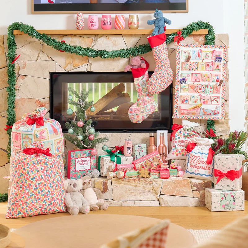 Annabel Trends Santa Sack Christmas Holiday Gift Bag 43x30cm Meowy Christmas