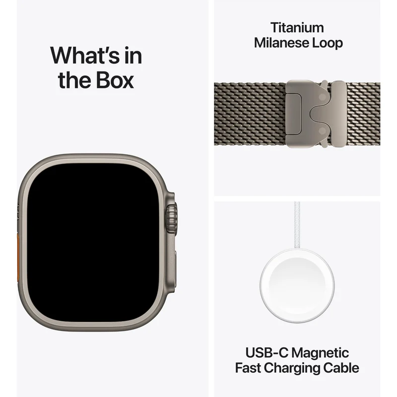Apple Watch Ultra 4 49mm Natural Titanium Case GPS + Cellular Natural Titanium Milanese Loop M
