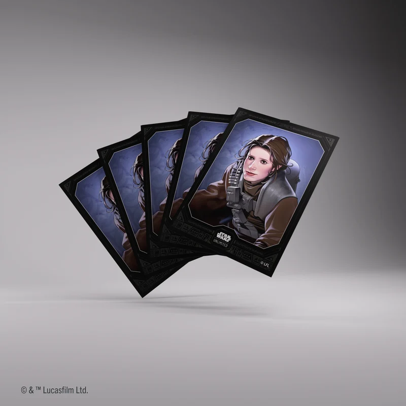 Gamegenic Star Wars Unlimited Premium Art Sleeves - Leia Organa 66mmx92mm 62 Sleeves Per Pack