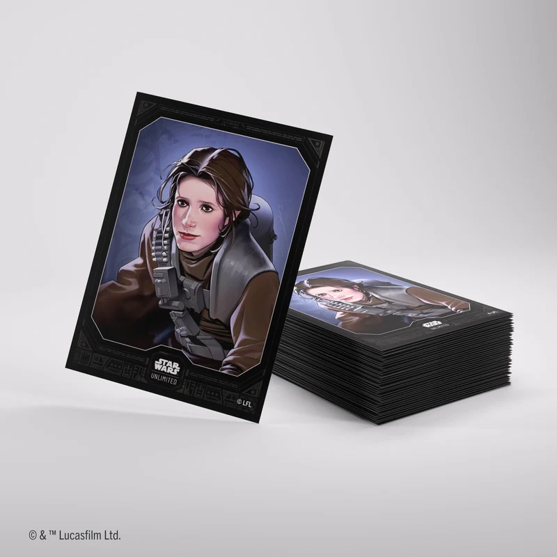 Gamegenic Star Wars Unlimited Premium Art Sleeves - Leia Organa 66mmx92mm 62 Sleeves Per Pack