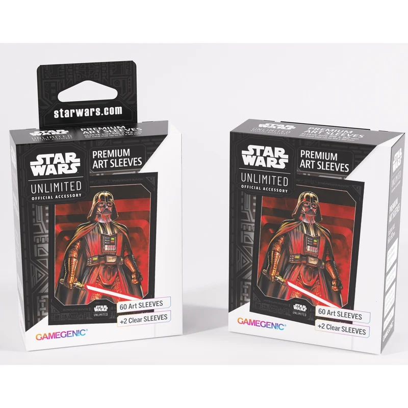 Gamegenic Star Wars Unlimited Premium Art Sleeves - Darth Vader Unstoppable 66mmx92mm 62 Sleeves Per Pack