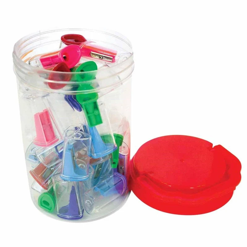 Faber-Castell Single Hole Pencil Sharpener Pack 40 Assorted Colours Tub
