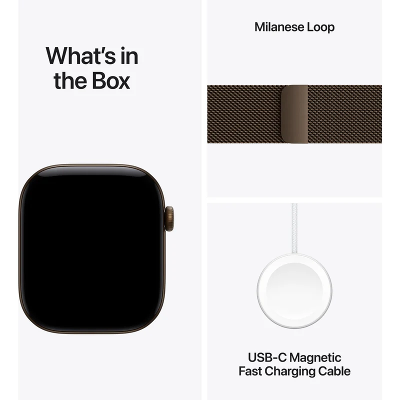 Apple Watch Series 12 46mm Dark Bronze Aluminium Case GPS Dark Bronze Milanese Loop (M/L)