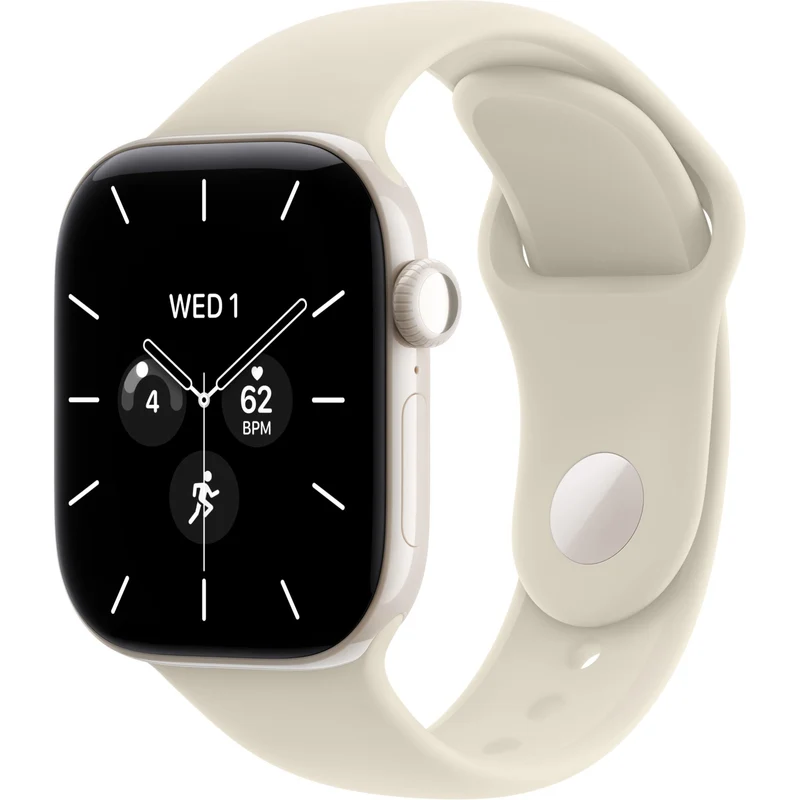 Apple Watch Series 12 46mm Pearl White Ceramic Case GPS + Cellular Sport Band (M/L) [Sand]