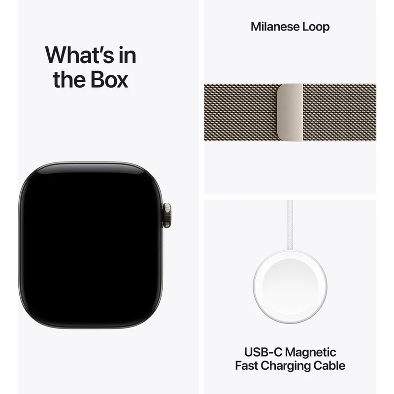 Apple Watch Series 12 46mm Natural Titanium Case GPS + Cellular with Natural Milanese Loop (M/L)