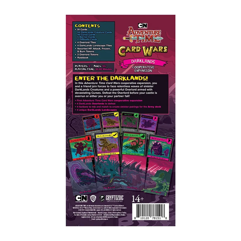 Cryptozoic Entertainment Adventure Time Card Wars DarkLands Cooperative Expansion