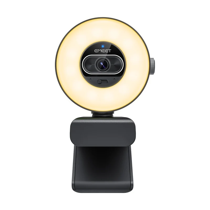 Emeet SmartCam S600L 4K Streaming Webcam with Built-in Ring Light