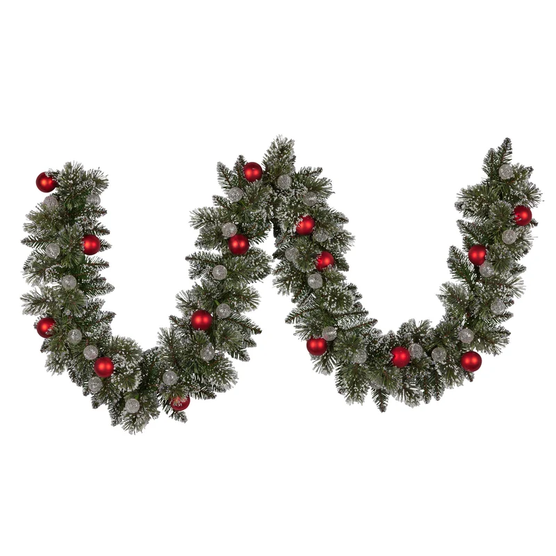 Christabelle 2.74m LED Snowy Christmas Garland