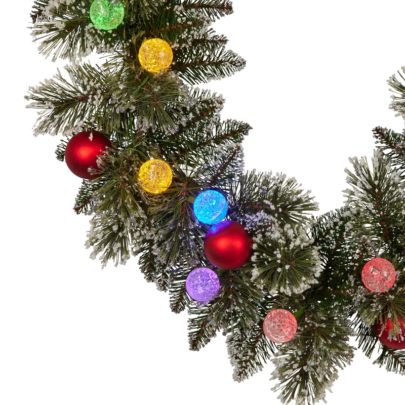 Christabelle 2.74m LED Snowy Christmas Garland