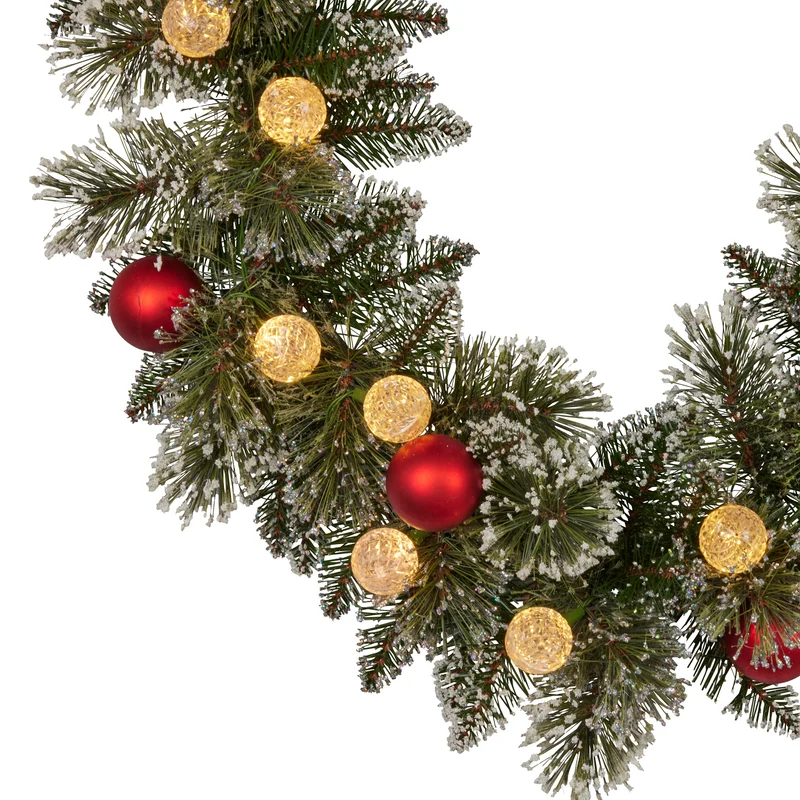 Christabelle 2.74m LED Snowy Christmas Garland