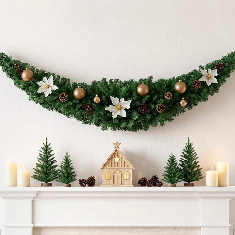 Jingle Jollys 1.8m Christmas Garland Xmas Decorations Green Wedding Party