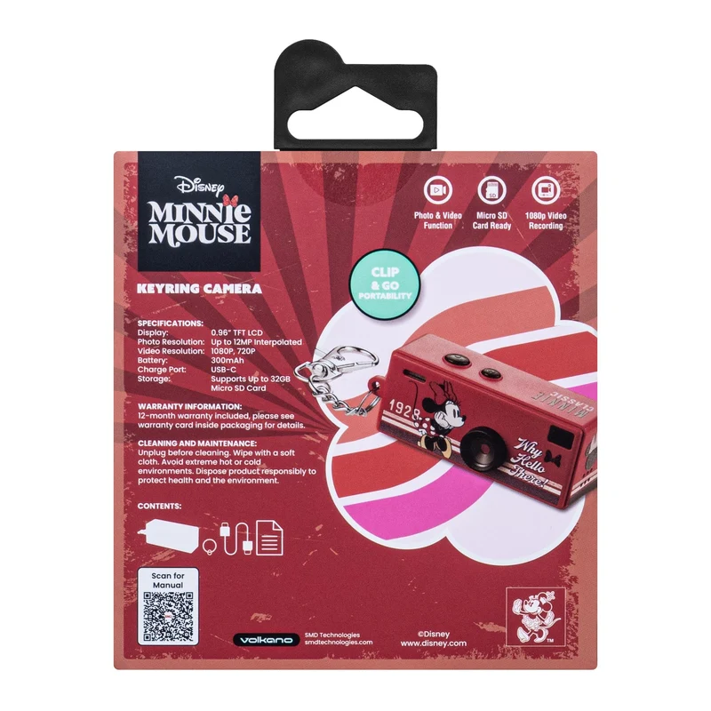 Disney Minnie Mouse Keyring Mini Camera