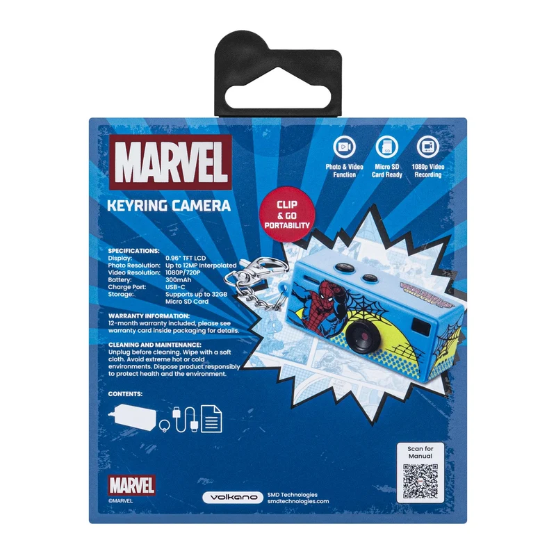 Disney Marvel Spiderman Keyring Mini Camera