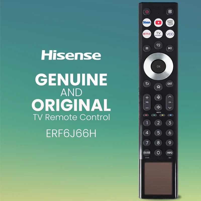 Hisense ERF6J66H Genuine Original TV Remote Control Replacement Remote for Hisense Solar Powered Smart TV Voice Function