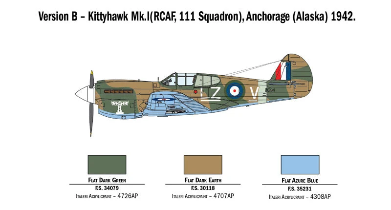 Italeri 1/48 P-40 E/K Kittyhawk
