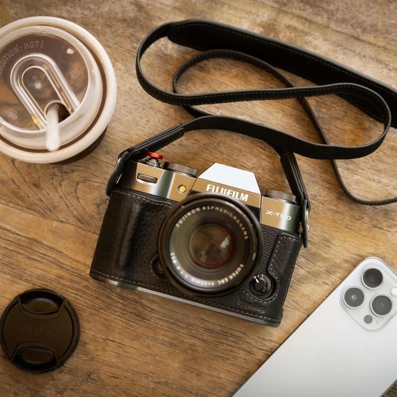 SmallRig Leather Half Case Kit for Fujifilm X-T50 4709 (Black)