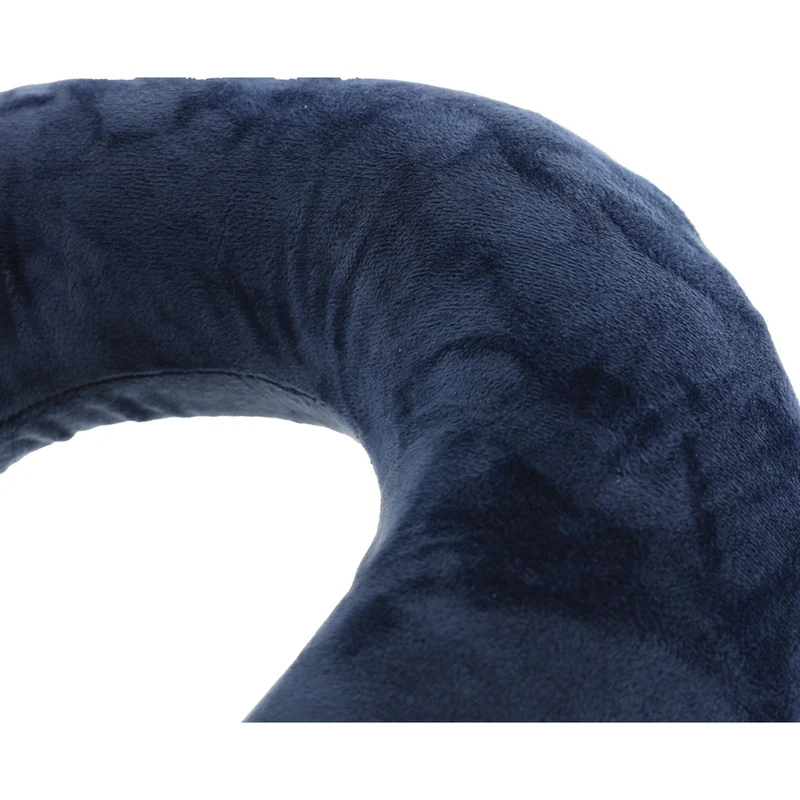 Milleni Travel Memory Foam Neck Pillow w/ Snap Button Closure Blue