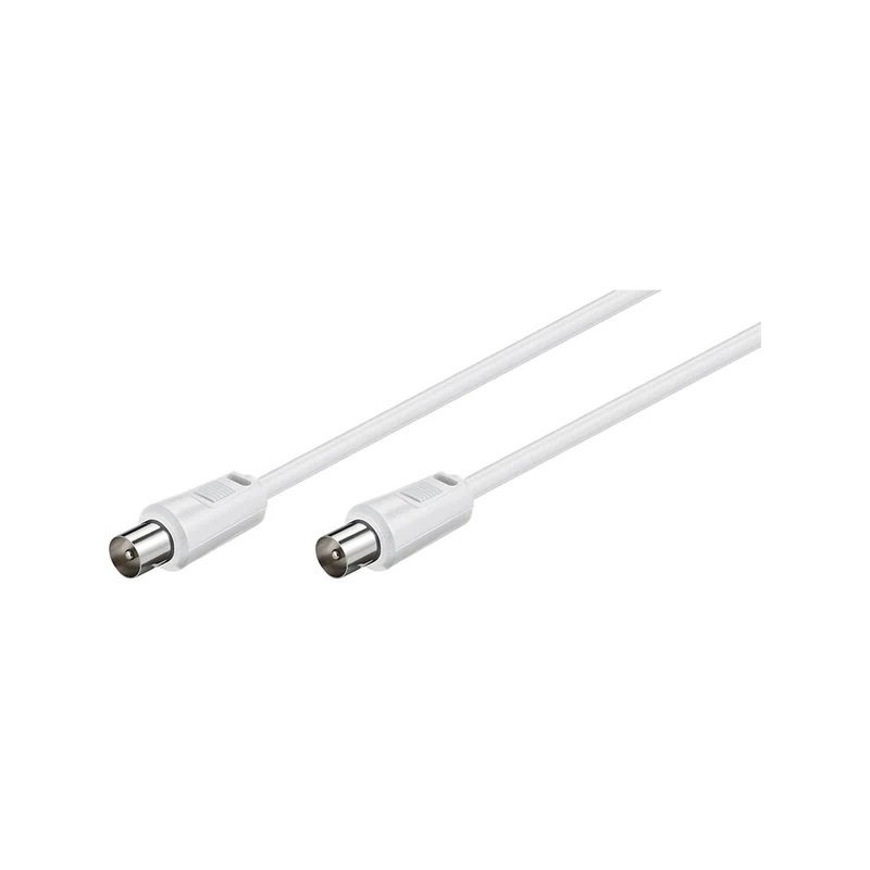 Goobay 5m Antenna Cable (<70 dB) (M/M) for TVs/Receivers/Radios - White