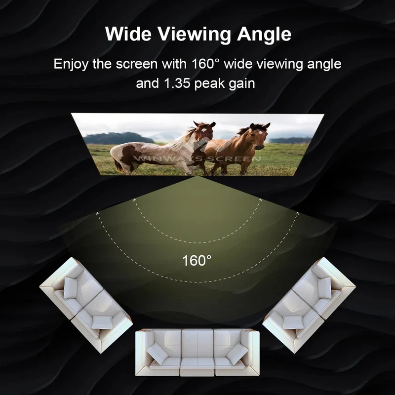 Winways UST Throw ALR 100'' Fixed Frame Fresnel Screen