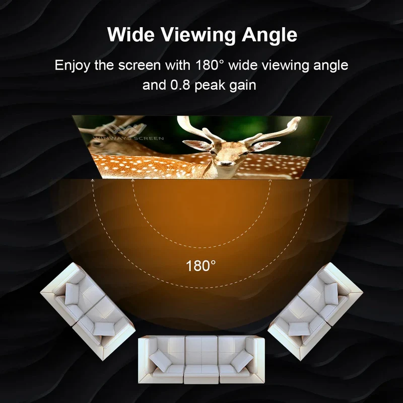Winways UST Throw ALR Fixed Frame Lenticular Screen
