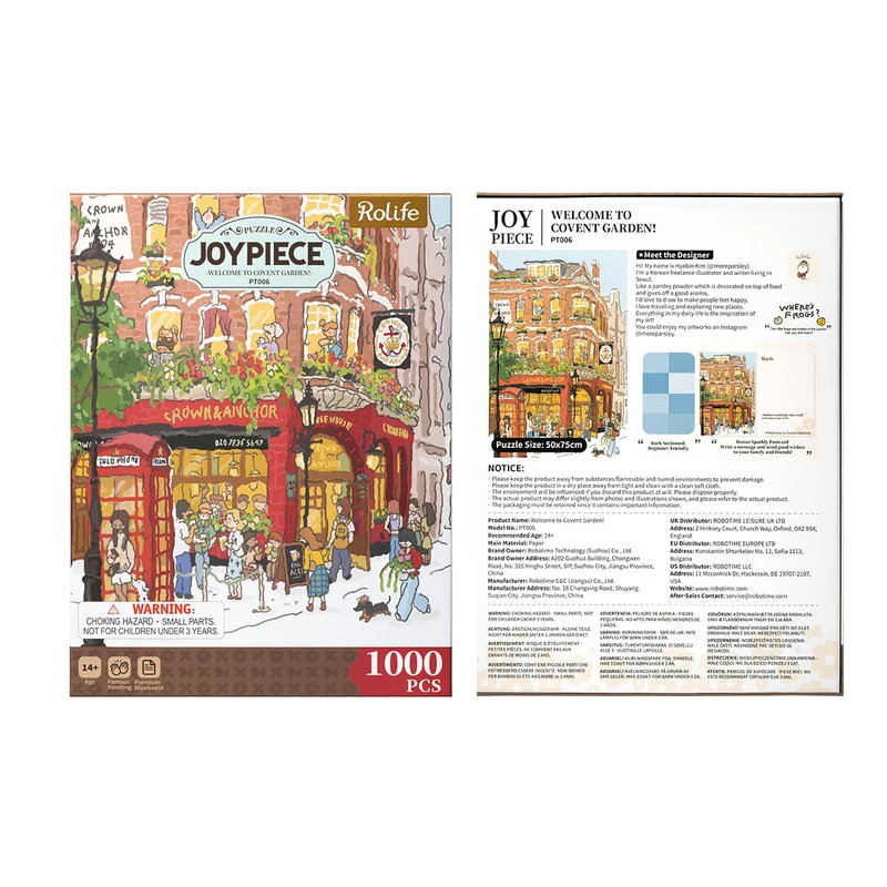 Robotime 1000-Pieces Welcome to Covent Garden Puzzle