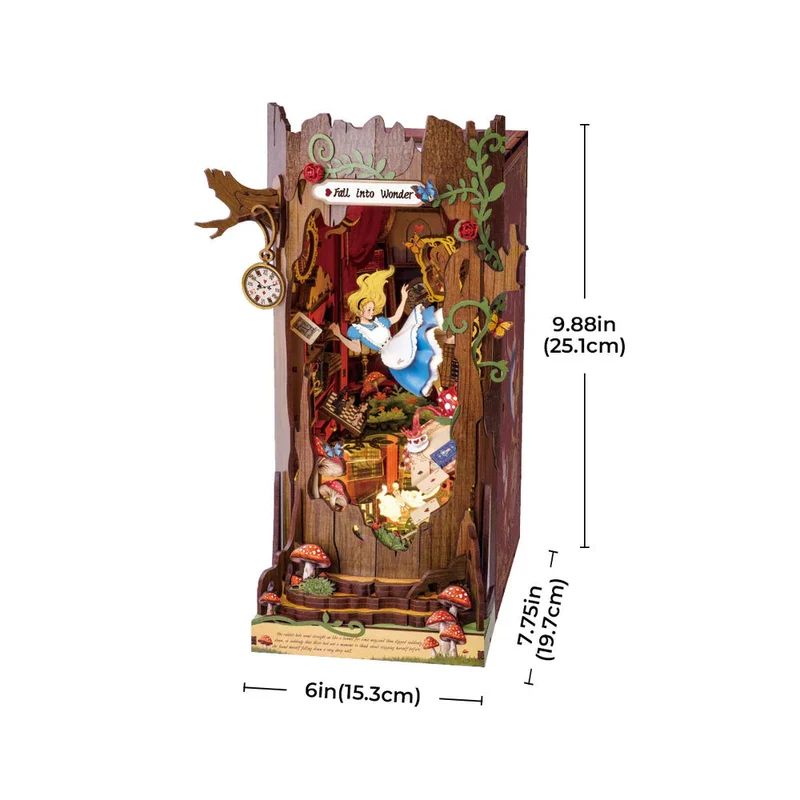 Robotime DIY Bookends Kit Fall Into Wonder