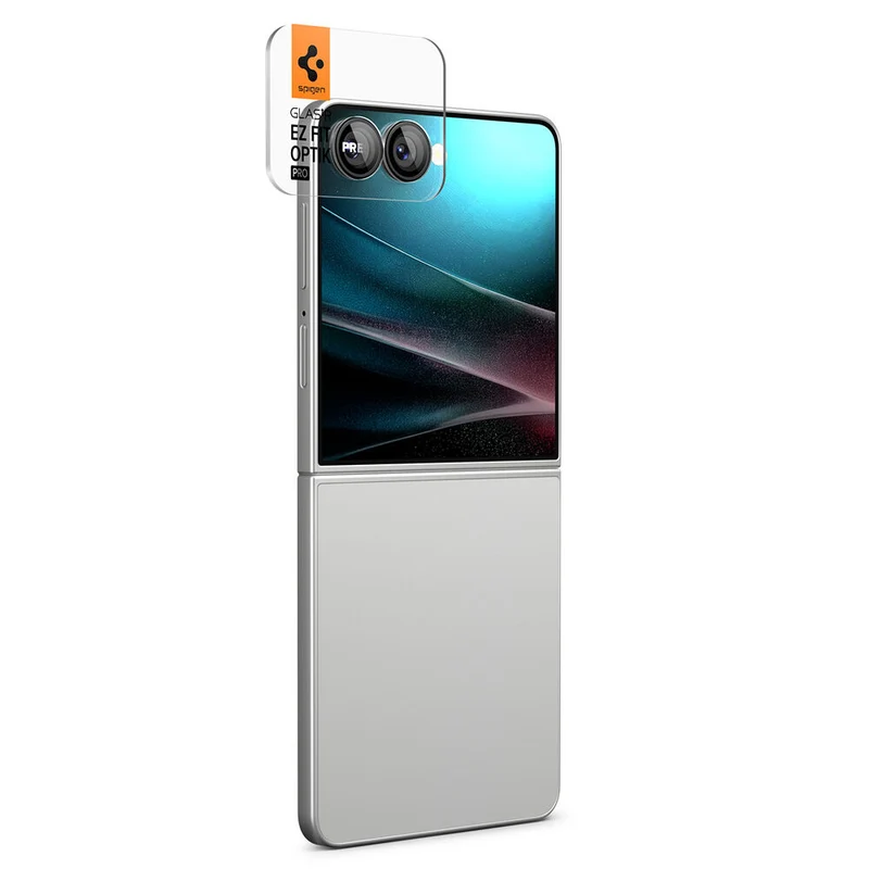 Spigen Samsung Galaxy Z Flip 7 GLAS.tR EZ Fit Optik Pro HD 2PCS Glass Screen Protector - Black