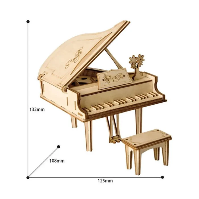 Robotime Classical 3D Wooden Grand Piano