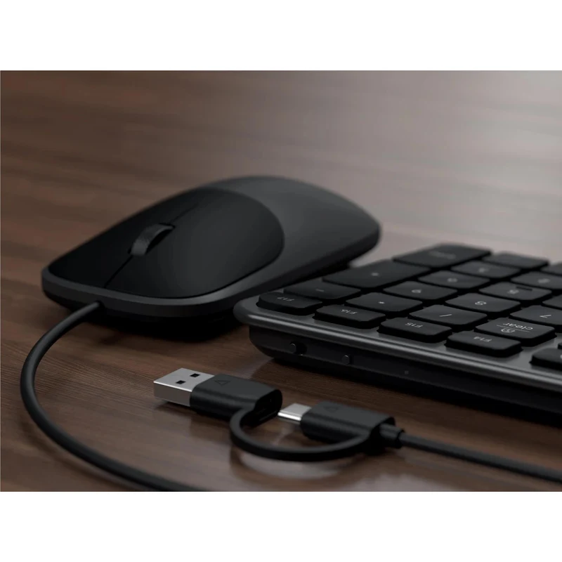 Satechi Slim CLX3 Wired Keyboard and Mouse Combo (Space Black)