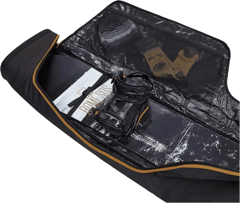 Thule 165cm Roundtrip Snowboard Bag Padded Travel Case in Black/Wood Thrush