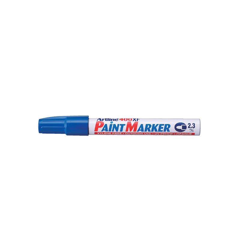 Artline 400 Permanent Paint Marker 2.3mm Bullet Nib (Blue) [12 Pack]
