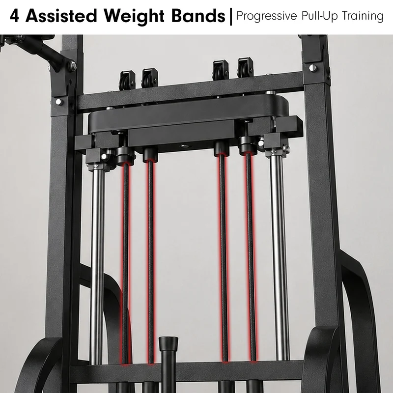 Powertrain Pull-Up and Dip Power Tower Multifunction Strength Training Station