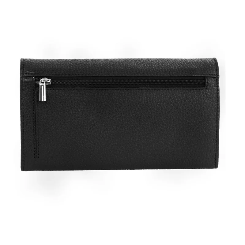 Pierre Cardin Women's Rustic Leather Protected RFID Wallet 19cm Black