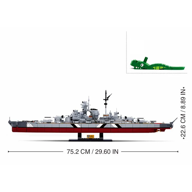 Sluban Bismarck Battleship 2-in-1 Model Bricks