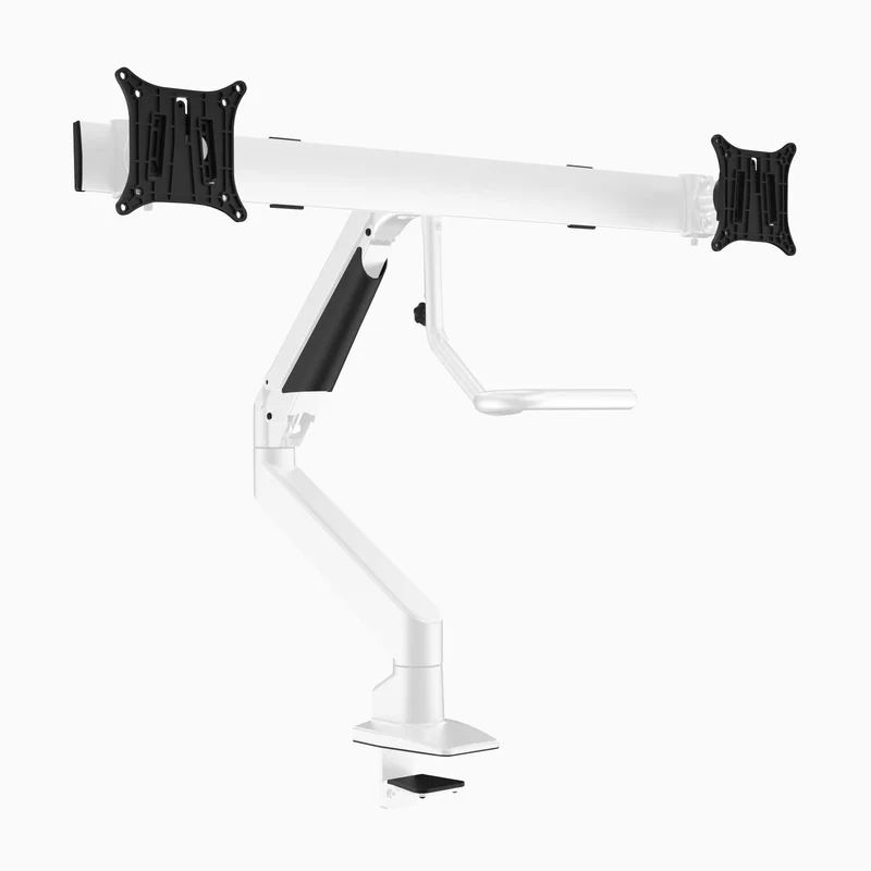 Desky Dual Bar Monitor Arm - White