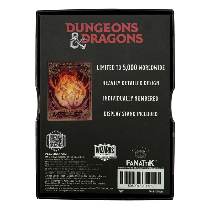 Fanattik Limited Edition Dungeons & Dragons - Dungeon Masters Guide Alternate Cover Ingot