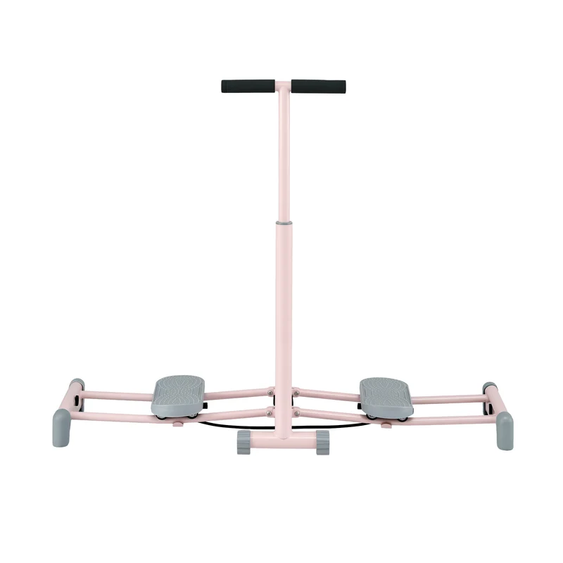 Everfit Foldable Ski Exercise Machine Leg Thigh Trainer Home Fitness Cardio Pink 105cmx95cm
