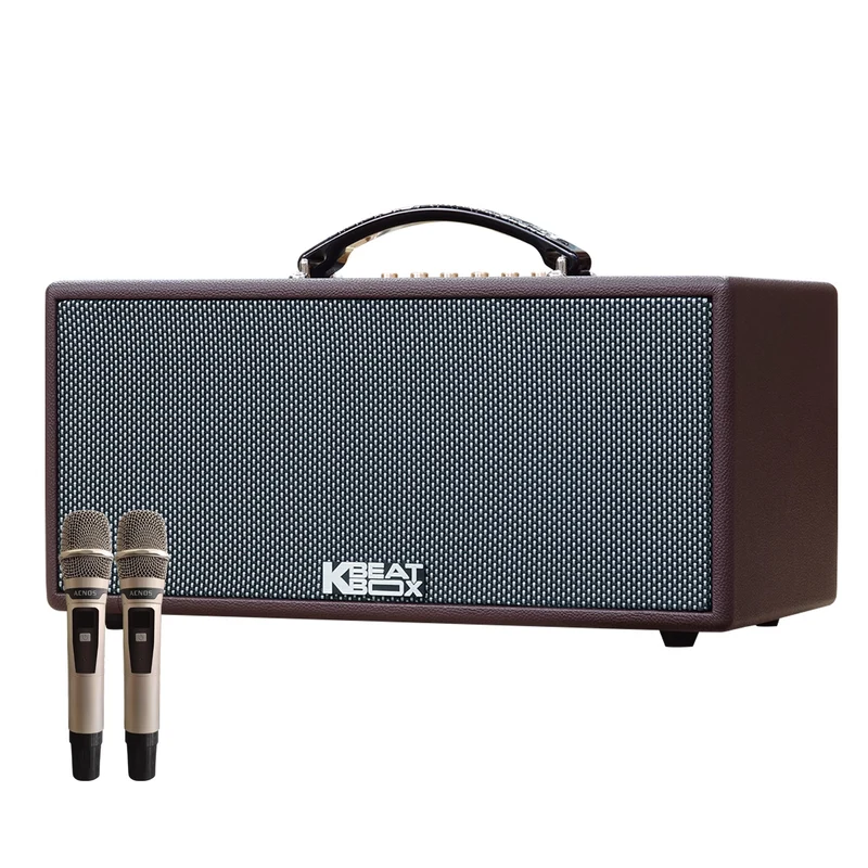 Soncamedia KBEATBOX CS-366Plus Premium Compact Karaoke Speaker System | 150W RMS | Wireless Mics