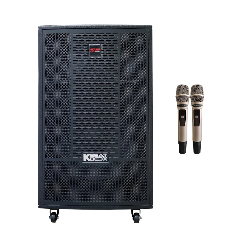 Soncamedia KBEATBOX CB-41NEO – 15" Big Box Karaoke Speaker System | 200W RMS | Wireless Mics
