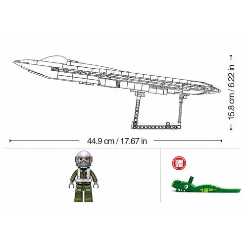 Sluban 1/44 879pc J-50 Fighter Jet