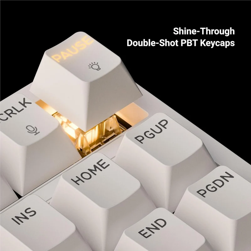 Keychron J4 QMK Wireless Mechanical Keyboard RGB Super Switch Hot-Swappable Banana Switch (White)