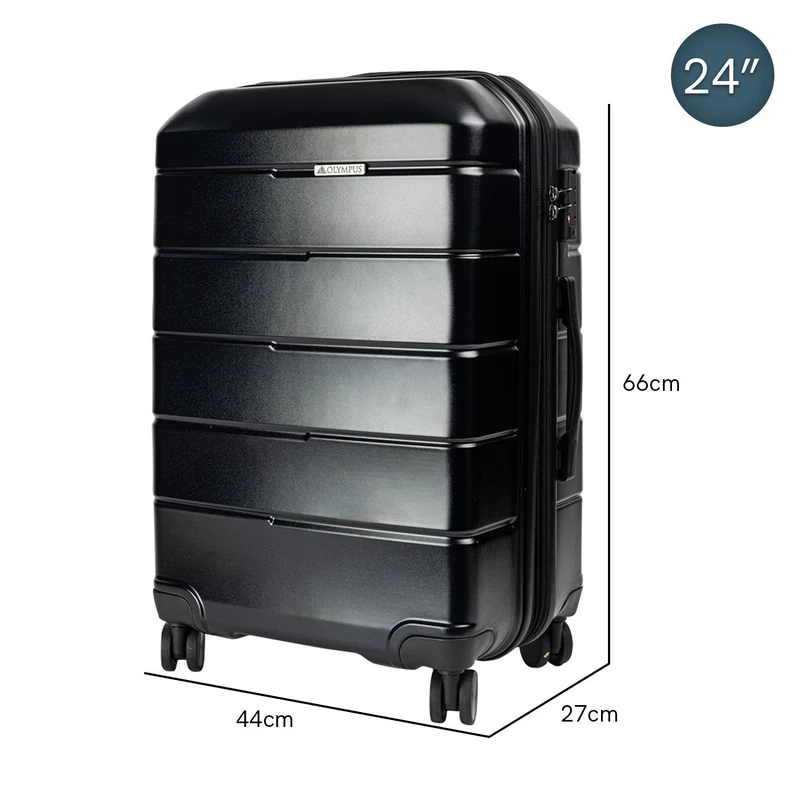 Olympus Artemis 24" Hard Shell Suitcase ABS+PC (Jet Black)