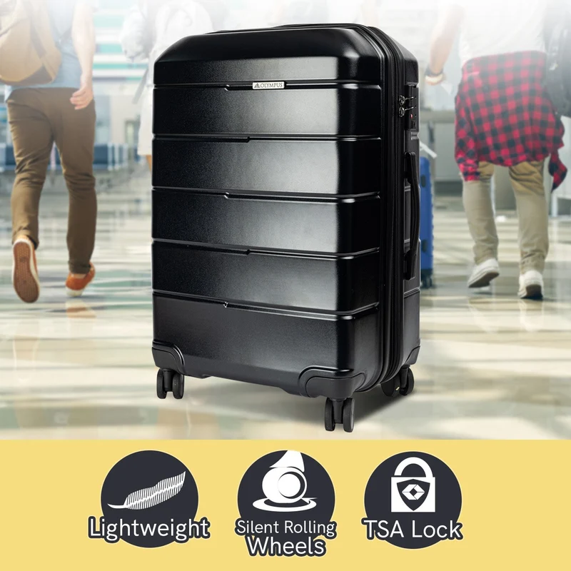 Olympus Artemis 24" Hard Shell Suitcase ABS+PC (Jet Black)