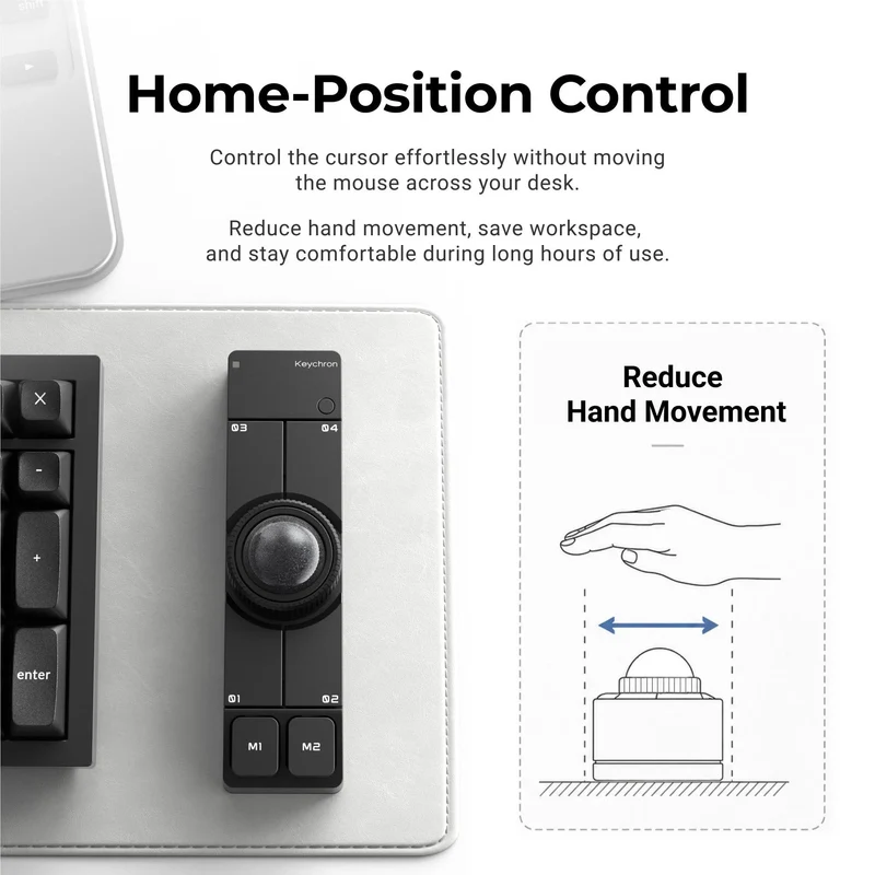 Keychron Nape Pro Wireless Trackball Mouse (Black)