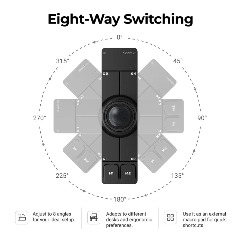 Keychron Nape Pro Wireless Trackball Mouse (Black)